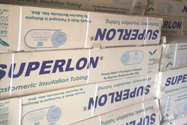 Bảo ôn Cách nhiệt Superlon dạng ống với chiều dài mỗi ống là 1.83m, đường kính trong của ống từ Ø6mm đến Ø165mm cho các độ dày 10mm/ 13mm/ 19mm/ 25mm/ 32mm/ 38mm.